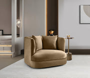 Alder Velvet Upholstered Accent Chair in Beige - 699Beige-C