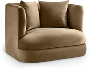 Alder Velvet Upholstered Accent Chair in Beige - 699Beige-C