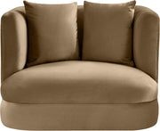 Alder Velvet Upholstered Accent Chair in Beige - 699Beige-C