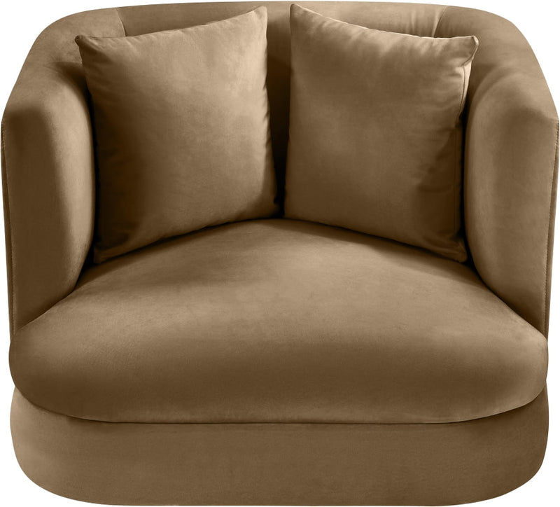 Alder Velvet Upholstered Accent Chair in Beige - 699Beige-C