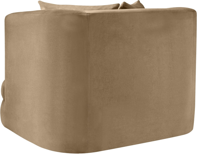 Alder Velvet Upholstered Accent Chair in Beige - 699Beige-C
