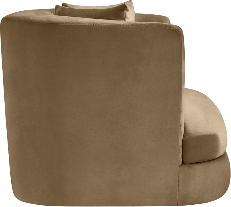 Alder Velvet Upholstered Accent Chair in Beige - 699Beige-C
