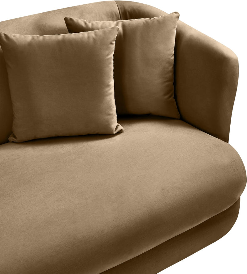Alder Velvet Upholstered Accent Chair in Beige - 699Beige-C