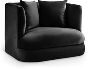 Alder Velvet Upholstered Accent Chair in Black - 699Black-C