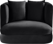 Alder Velvet Upholstered Accent Chair in Black - 699Black-C
