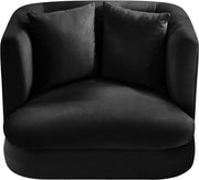 Alder Velvet Upholstered Accent Chair in Black - 699Black-C