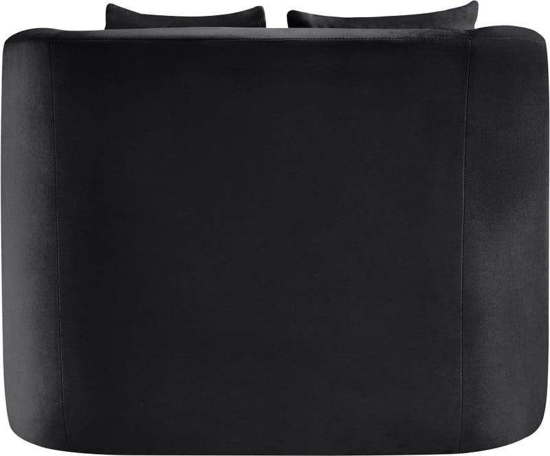 Alder Velvet Upholstered Accent Chair in Black - 699Black-C