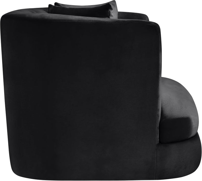 Alder Velvet Upholstered Accent Chair in Black - 699Black-C