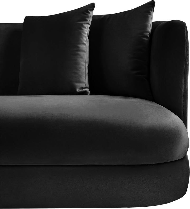 Alder Velvet Upholstered Accent Chair in Black - 699Black-C