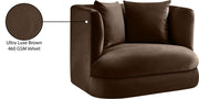 Alder Velvet Upholstered Accent Chair in Brown - 699Brown-C