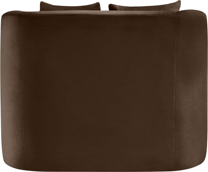 Alder Velvet Upholstered Accent Chair in Brown - 699Brown-C