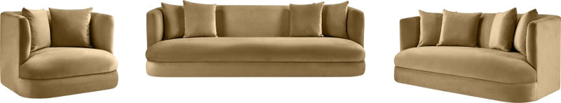 Alder Velvet Upholstered Accent Chair in Camel - 699Camel-C