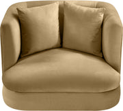 Alder Velvet Upholstered Accent Chair in Camel - 699Camel-C