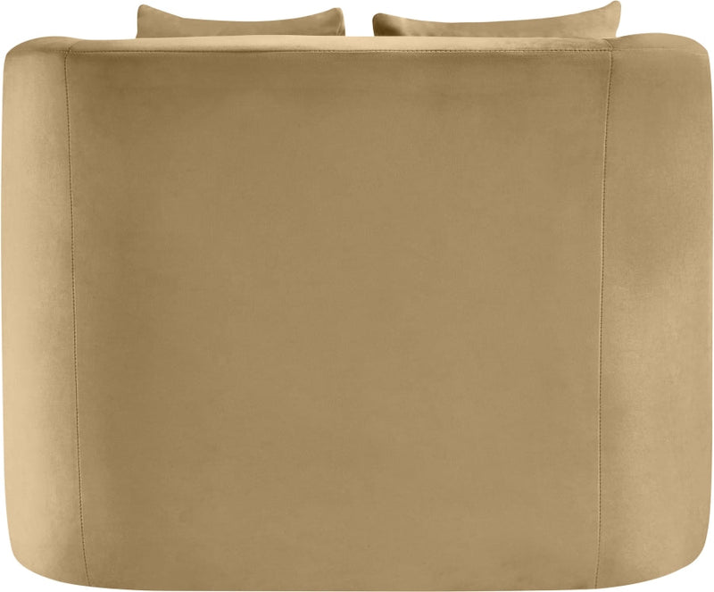 Alder Velvet Upholstered Accent Chair in Camel - 699Camel-C