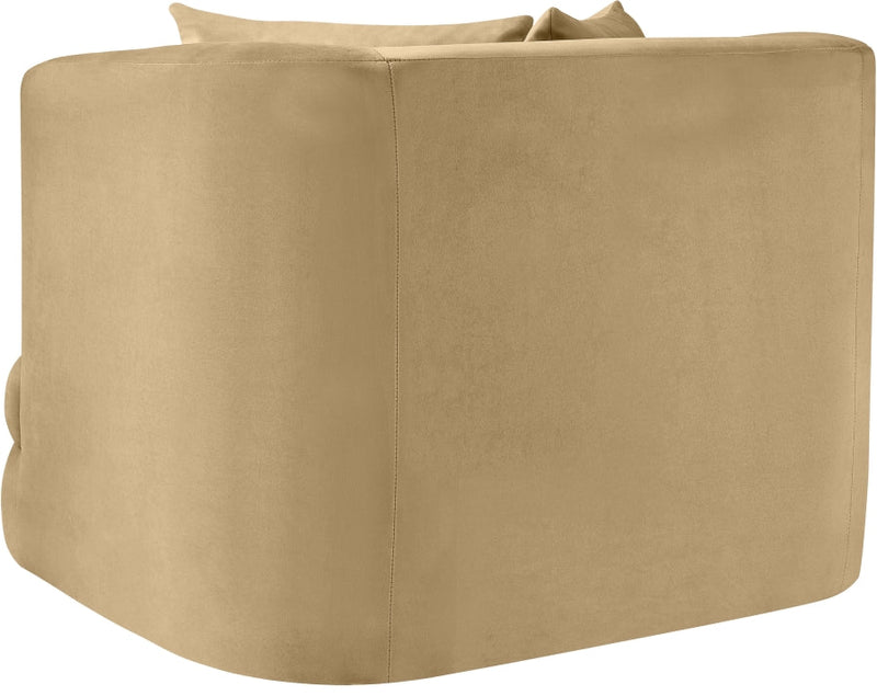 Alder Velvet Upholstered Accent Chair in Camel - 699Camel-C