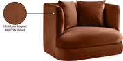 Alder Velvet Upholstered Accent Chair in Cognac - 699Cognac-C