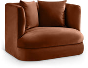 Alder Velvet Upholstered Accent Chair in Cognac - 699Cognac-C