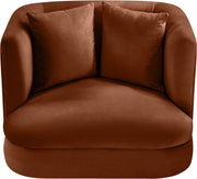 Alder Velvet Upholstered Accent Chair in Cognac - 699Cognac-C