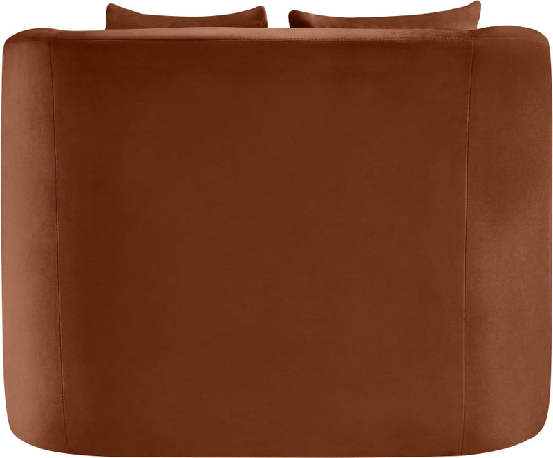 Alder Velvet Upholstered Accent Chair in Cognac - 699Cognac-C