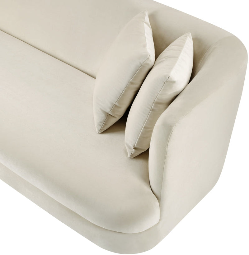 Alder Velvet Upholstered Accent Chair in Cream - 699Cream-C