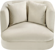 Alder Velvet Upholstered Accent Chair in Cream - 699Cream-C