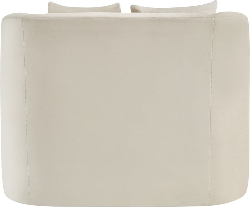 Alder Velvet Upholstered Accent Chair in Cream - 699Cream-C