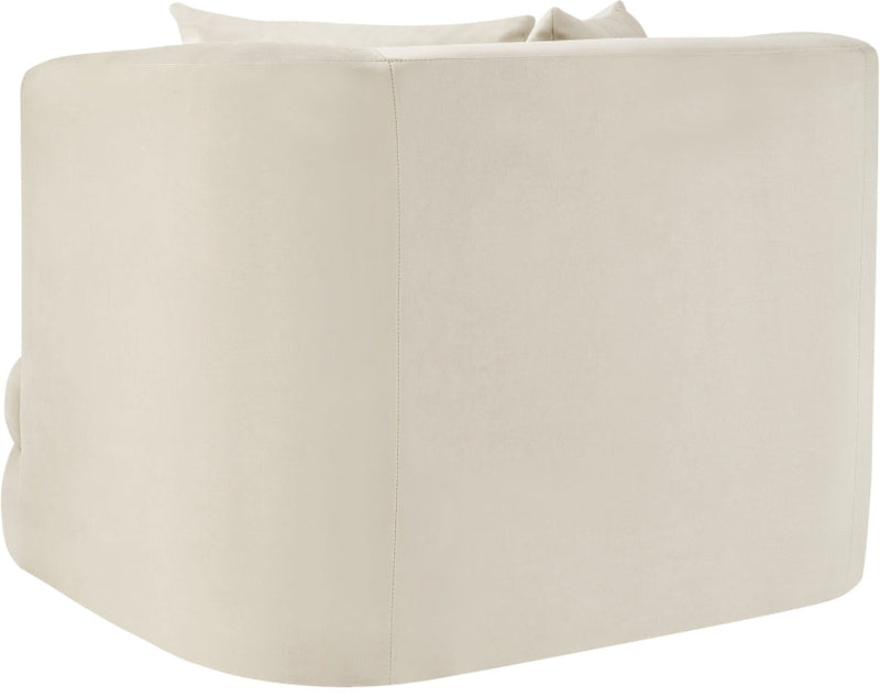 Alder Velvet Upholstered Accent Chair in Cream - 699Cream-C