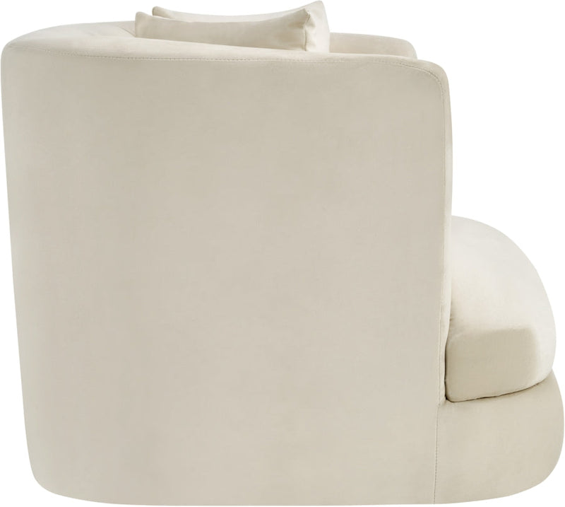 Alder Velvet Upholstered Accent Chair in Cream - 699Cream-C