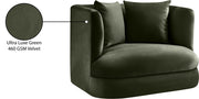 Alder Velvet Upholstered Accent Chair in Green - 699Green-C