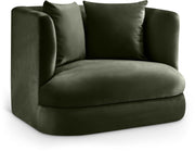 Alder Velvet Upholstered Accent Chair in Green - 699Green-C