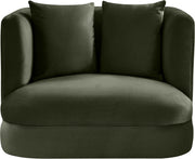 Alder Velvet Upholstered Accent Chair in Green - 699Green-C
