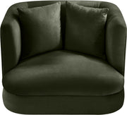 Alder Velvet Upholstered Accent Chair in Green - 699Green-C
