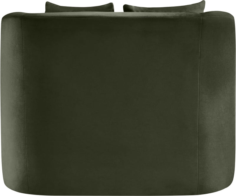 Alder Velvet Upholstered Accent Chair in Green - 699Green-C