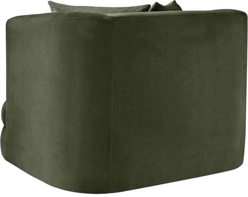 Alder Velvet Upholstered Accent Chair in Green - 699Green-C