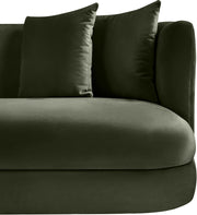 Alder Velvet Upholstered Accent Chair in Green - 699Green-C