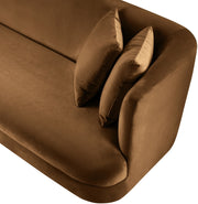 Alder Velvet Upholstered Accent Chair in Saddle - 699Saddle-C