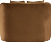 Alder Velvet Upholstered Accent Chair in Saddle - 699Saddle-C