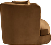 Alder Velvet Upholstered Accent Chair in Saddle - 699Saddle-C