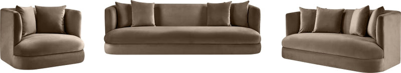 Alder Velvet Upholstered Accent Chair in Taupe - 699Taupe-C