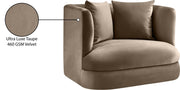 Alder Velvet Upholstered Accent Chair in Taupe - 699Taupe-C