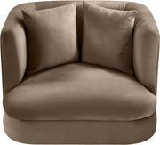Alder Velvet Upholstered Accent Chair in Taupe - 699Taupe-C