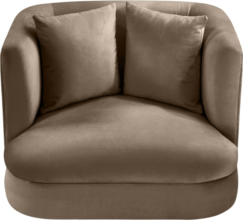 Alder Velvet Upholstered Accent Chair in Taupe - 699Taupe-C