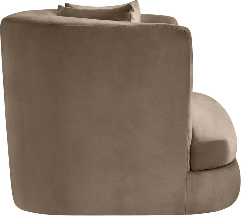 Alder Velvet Upholstered Accent Chair in Taupe - 699Taupe-C
