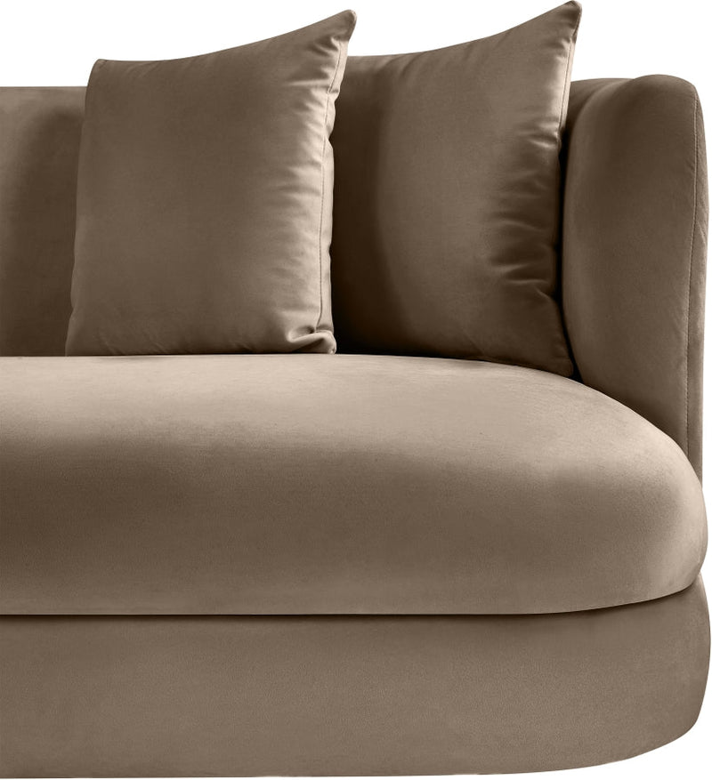 Alder Velvet Upholstered Accent Chair in Taupe - 699Taupe-C