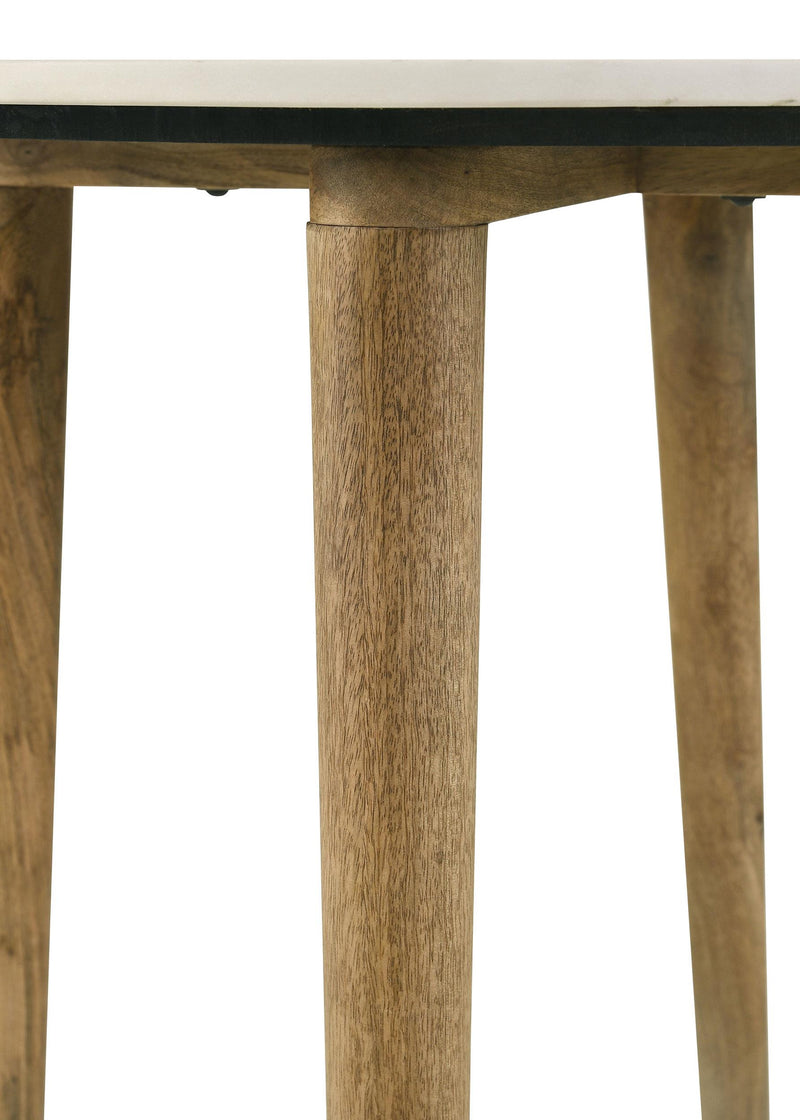 Aldis Round Marble Top Coffee Table White and Natural - 703718