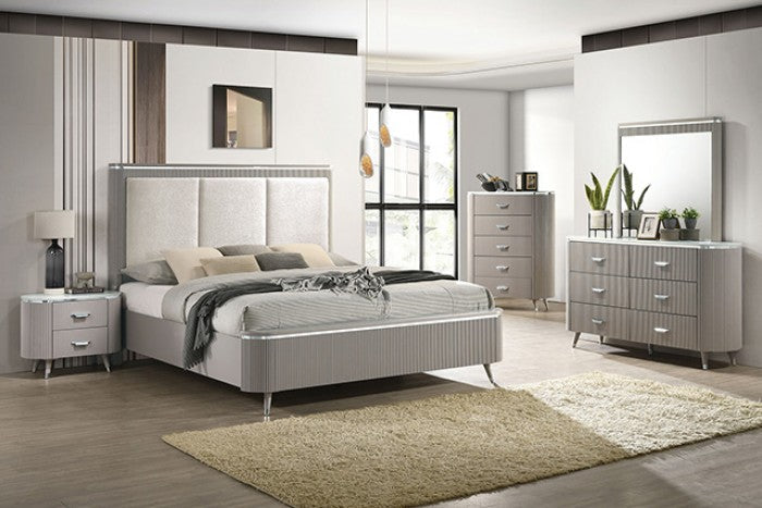Aldridge Light Gray Nightstand - FM7243GY-N