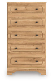 Aleaport Full Panel Bed with Chest and Nightstand in Warm Brown - PKG022637