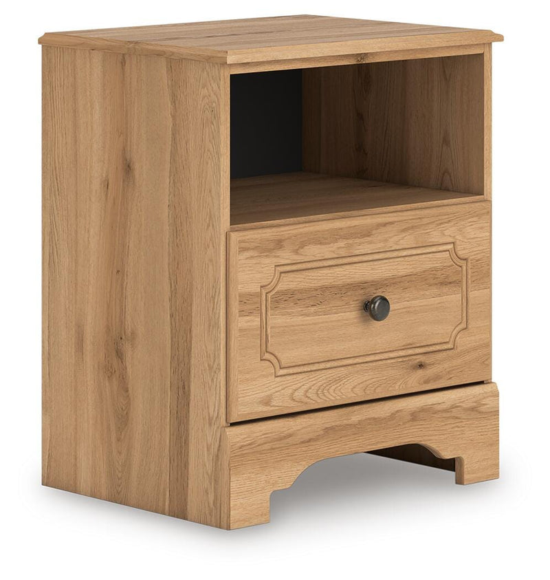 Aleaport Full Panel Bed with Chest and Nightstand in Warm Brown - PKG022637