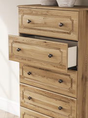 Aleaport Full Panel Bed with Chest and Nightstand in Warm Brown - PKG022637