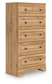 Aleaport Full Panel Bed with Chest and Nightstand in Warm Brown - PKG022637
